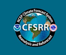蓝色背景的气候预报系统标志