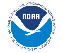 白色背景上的NOAA蓝色标志